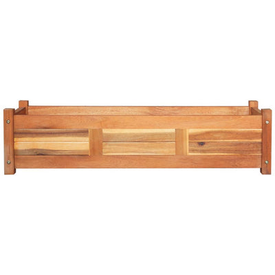 Puutarhan korotetut kukkalaatikot 2 kpl akaasiapuu 100x30x25 cm - Vuodevaatteet