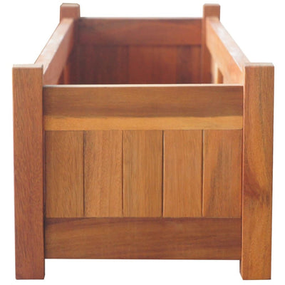 Puutarhan korotetut kukkalaatikot 2 kpl akaasiapuu 100x30x25 cm - Vuodevaatteet