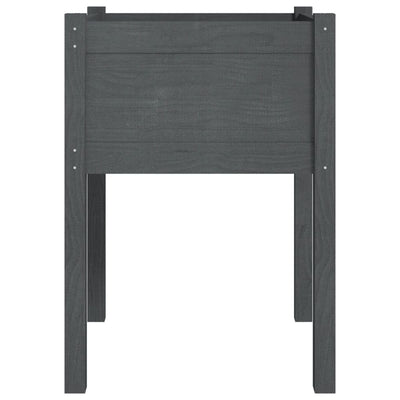 Puutarhan kukkalaatikko harmaa 50x50x70 cm täysi mänty - Vuodevaatteet