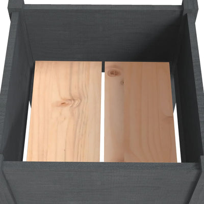 Puutarhan kukkalaatikko harmaa 50x50x70 cm täysi mänty - Vuodevaatteet