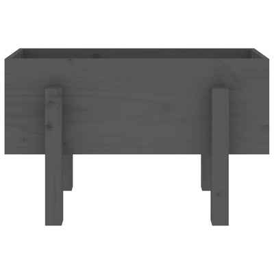 Puutarhan kukkalaatikko harmaa 62x30x38 cm täysi mänty - Vuodevaatteet