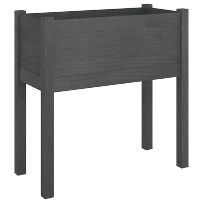 Puutarhan kukkalaatikko harmaa 70x31x70cm täysi mänty - Vuodevaatteet