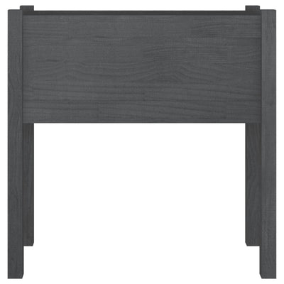 Puutarhan kukkalaatikko harmaa 70x31x70cm täysi mänty - Vuodevaatteet