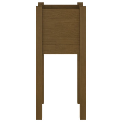 Puutarhan kukkalaatikko hunajanruskea 31x31x70 cm täysi mänty - Vuodevaatteet