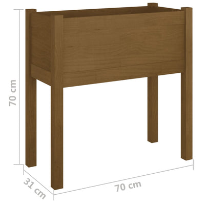 Puutarhan kukkalaatikko hunajanruskea 70x31x70 cm täysi mänty - Vuodevaatteet