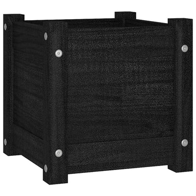 Puutarhan kukkalaatikko musta 31x31x31 cm täysi mänty - Vuodevaatteet