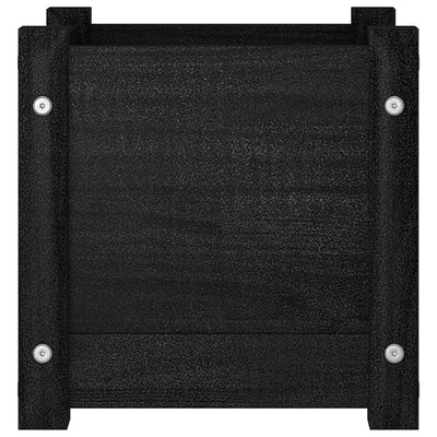 Puutarhan kukkalaatikko musta 31x31x31 cm täysi mänty - Vuodevaatteet