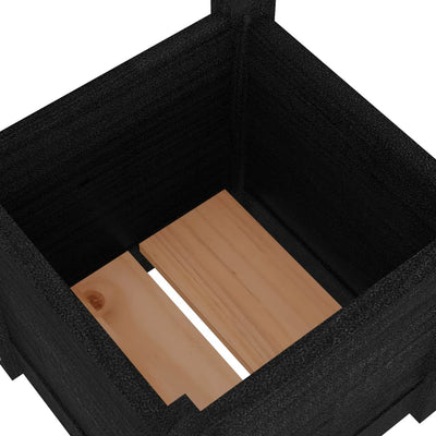 Puutarhan kukkalaatikko musta 31x31x31 cm täysi mänty - Vuodevaatteet