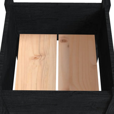Puutarhan kukkalaatikko musta 50x50x70 cm täysi mänty - Vuodevaatteet