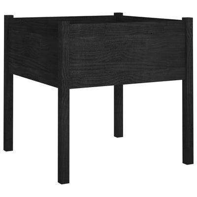 Puutarhan kukkalaatikko musta 70x70x70cm täysi mänty - Vuodevaatteet
