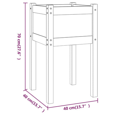 Puutarhan kukkalaatikot 2 kpl 40x40x70 cm täysi mänty - Vuodevaatteet