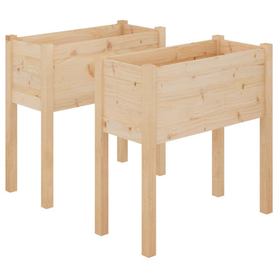 Puutarhan kukkalaatikot 2 kpl 70x31x70 cm täysi mänty - Vuodevaatteet