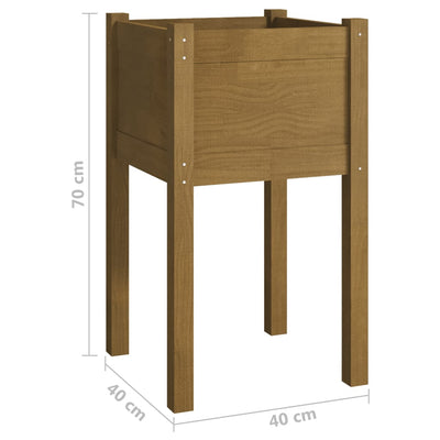 Puutarhan kukkalaatikot 2 kpl hunajanruskea 40x40x70 cm mänty - Vuodevaatteet