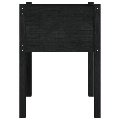 Puutarhan kukkalaatikot 2 kpl musta 50x50x70cm täysi mänty - Vuodevaatteet