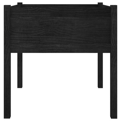 Puutarhan kukkalaatikot 2 kpl musta 70x70x70 cm täysi mänty - Vuodevaatteet