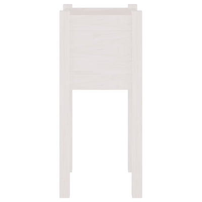 Puutarhan kukkalaatikot 2 kpl valkoinen 31x31x70 cm täysi mänty - Vuodevaatteet