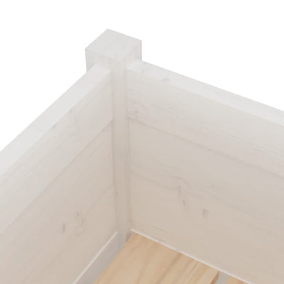 Puutarhan kukkalaatikot 2 kpl valkoinen 70x31x70cm täysi mänty - Vuodevaatteet