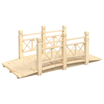Puutarhasilta kaiteilla 150x67x56 cm täysi kuusi