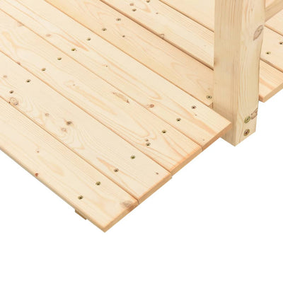 Puutarhasilta kaiteilla 150x67x56 cm täysi kuusi
