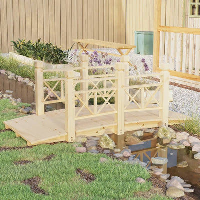 Puutarhasilta kaiteilla 150x67x56 cm täysi kuusi