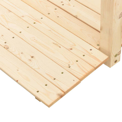 Puutarhasilta ketjukaiteilla 150x67x56 cm täysi kuusi