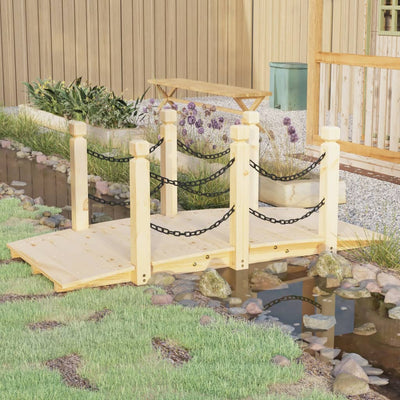 Puutarhasilta ketjukaiteilla 150x67x56 cm täysi kuusi