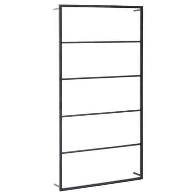 Pyyheteline musta 60x10x116 cm teräs