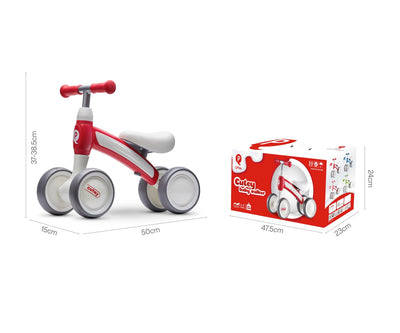 Qplay Cutey Punainen potkupyörä - Vuodevaatteet.fi