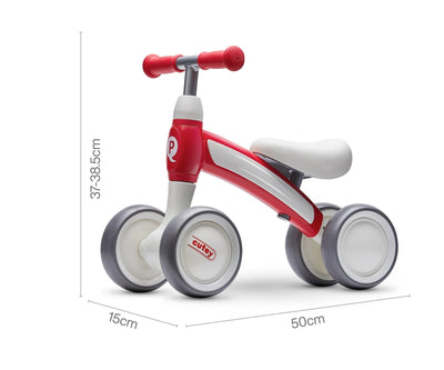 Qplay Cutey Punainen potkupyörä - Vuodevaatteet.fi