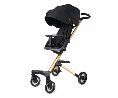 Qplay Easy 3-in-1 lastenvaunu, väri kulta-musta.