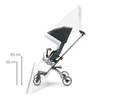 QPlay Easy -lastenvaunut 3-in-1 harmaana. Vaunuissa on kolme eri käyttömahdollisuutta ja ne ovat helppokäyttöiset.
