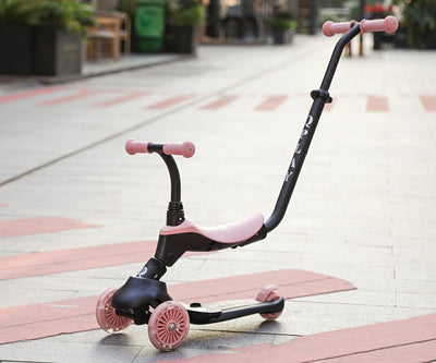 3-in-1 Lasten Potkulauta Sema Evo, Korallinpunainen