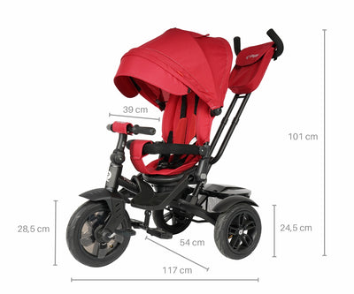 Qplay Premium Punainen Kolmipyörä - Vuodevaatteet.fi