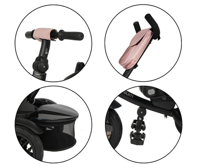 Qplay Premium Vaaleanpunainen Kolmipyörä - Vuodevaatteet.fi