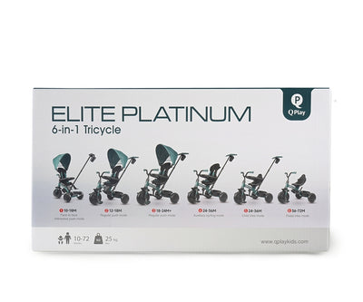 Kolmipyöräinen Elite lasten polkupyörä - platinaa ja mustaa terästä
