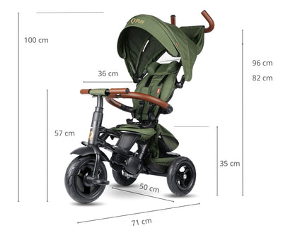 Kolmipyörä Rito Deluxe Kumi Olive