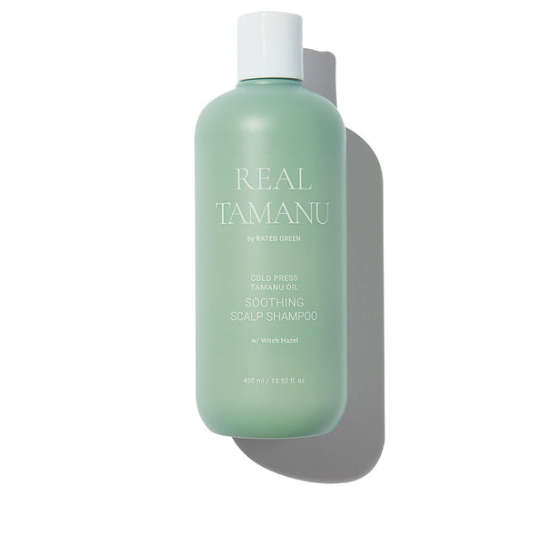 Rated Green Real tamanu kylmäpuristettu tamanuöljyä sisältävä rauhoittava shampoo 400 ml | Vuodevaatteet.fi