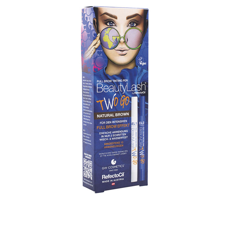 Refectocil Beauty Lash Two Go kulmavärjäys natural brown – nopea 2‑vaiheinen kynä | Vuodevaatteet.fi