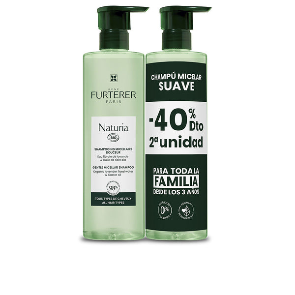 Rene Furterer Naturia Ultra-Gentle Micellar Shampoo Without Sulfates Pack 2 X 400 Ml | Vuodevaatteet.fi
