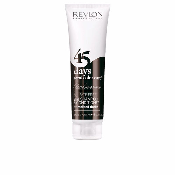 Revlon 45 days 2in1 shampoo & conditioner säteileville tummille hiuksille 275 ml | Vuodevaatteet.fi