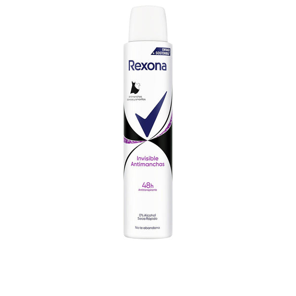 Rexona Invisible anti-stain 48h deo vapo 200 ml | Vuodevaatteet.fi