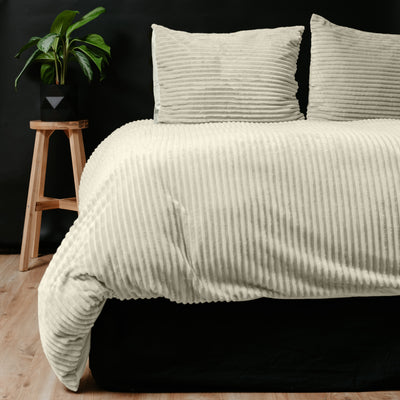 Kerma nalle polyesteri pussilakanasetti Rib Teddy