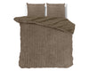 Taupe nalle polyesteri pussilakanasetti Rib Teddy