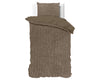 Taupe nalle polyesteri pussilakanasetti Rib Teddy