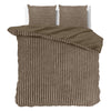 Taupe nalle polyesteri pussilakanasetti Rib Teddy