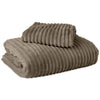 Taupe nalle polyesteri pussilakanasetti Rib Teddy