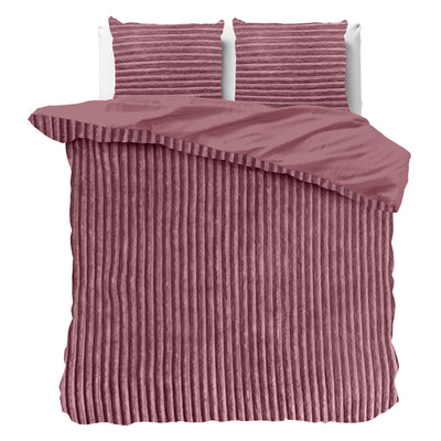Vaaleanpunainen nalle polyesteri pussilakanasetti Rib Teddy