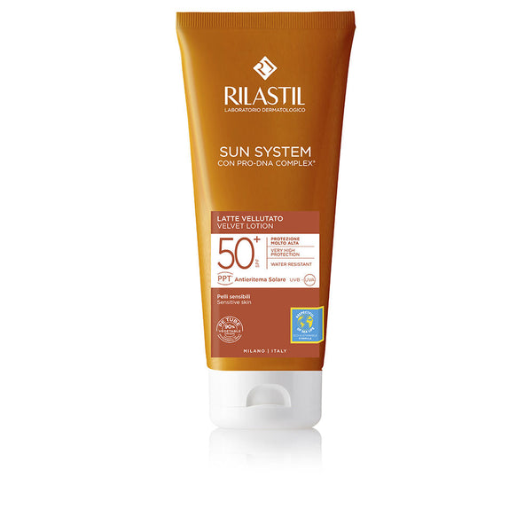 Rilastil Sun system spf50+ samettimaito 200 ml | Vuodevaatteet.fi