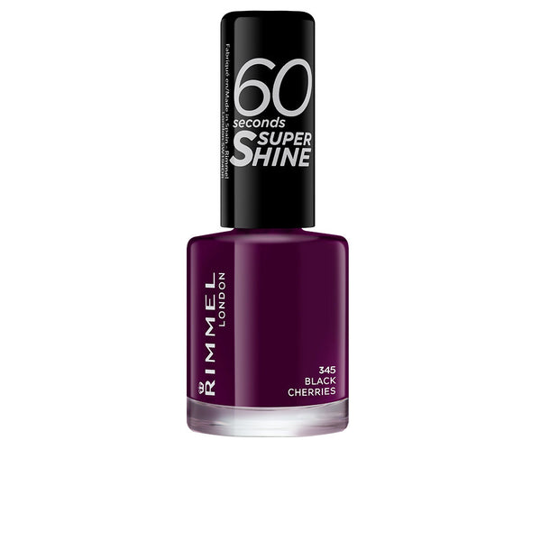 Rimmel London 60 Seconds Super Shine Nail Polish #345-Black Cherries 8 Ml | Vuodevaatteet.fi