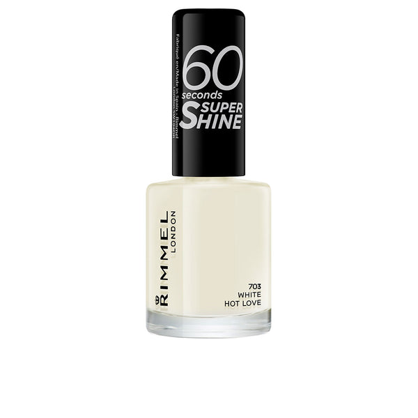 Rimmel London 60 Seconds Super Shine Nail Polish #703-White Hot Love 8 Ml | Vuodevaatteet.fi